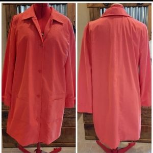 Orange cheetah tent trench coat L JH Collectibles